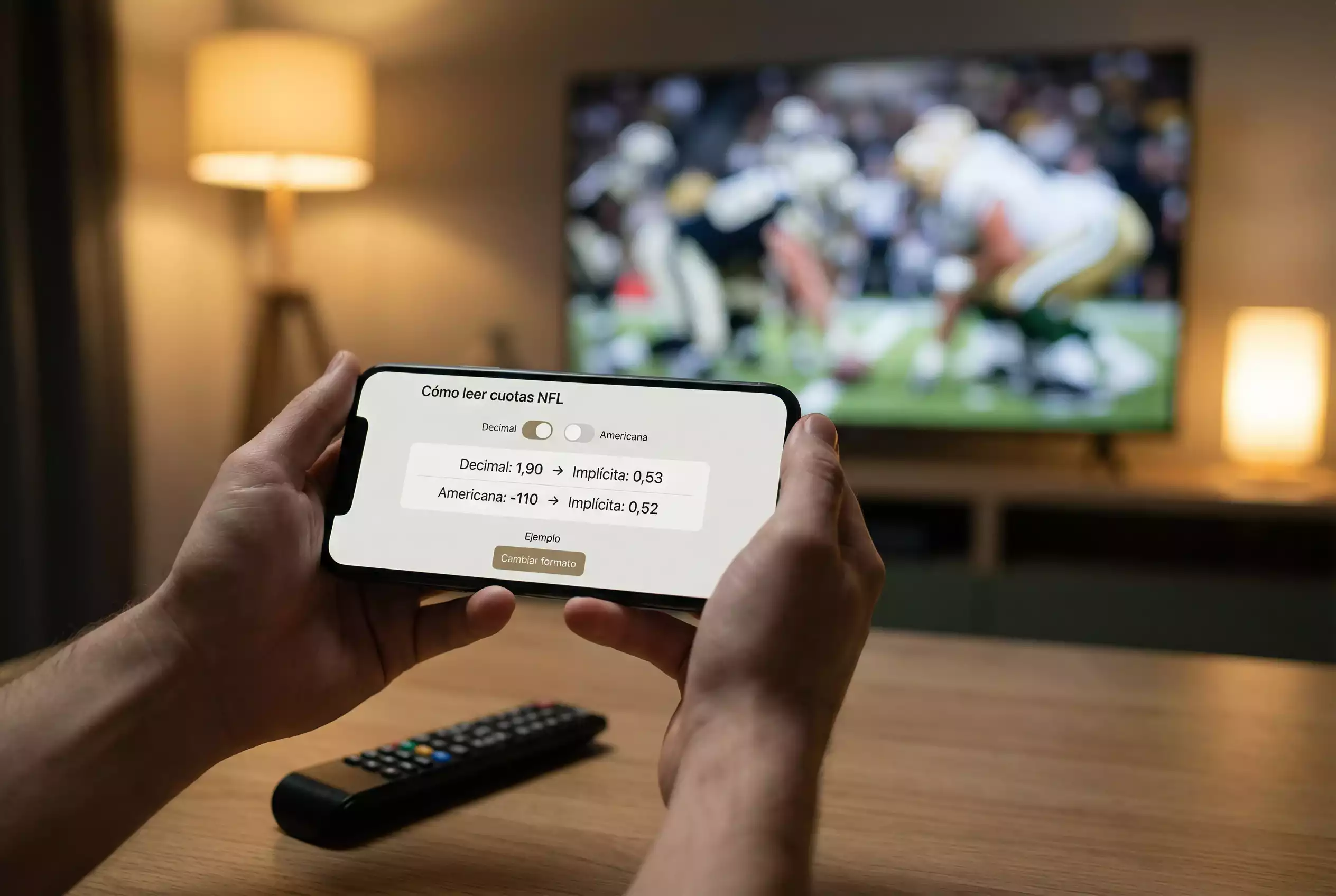 Cómo leer cuotas NFL en formato decimal, americano y fraccional