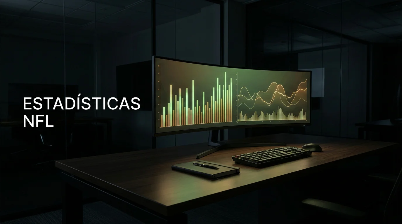 Pantalla de ordenador con gráficos de barras simples en tonos verdes sobre fondo oscuro